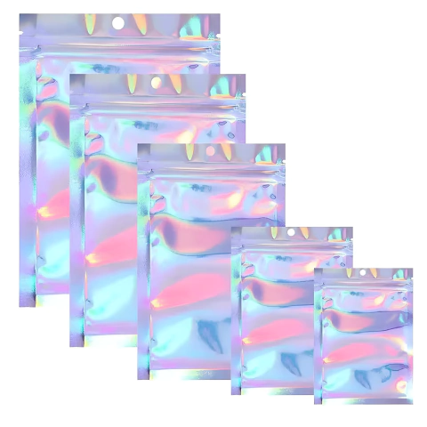 Bolsas Doypack Holográficas con Cierre Zipper 16x24cm