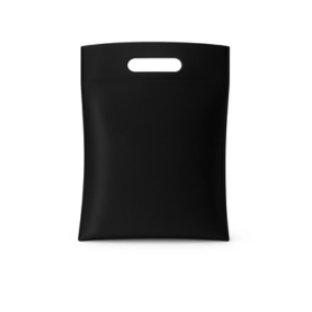Bolsas Ecológicas de Friselina con Manija Riñón Reutilizables Negras 15x20cm